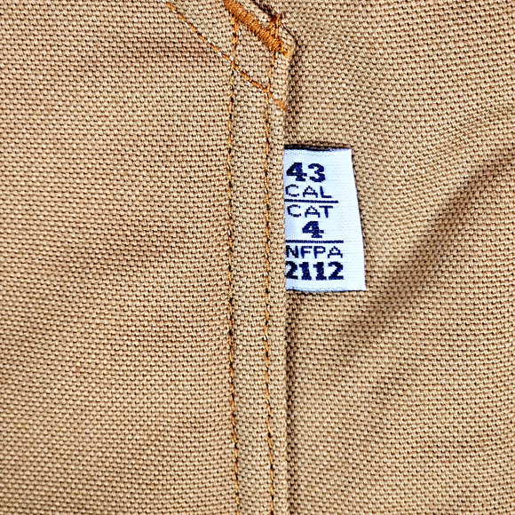 Tyndale FR Quilted Canvas Vest Sz XL K690T Brown Tan Cat 4 Cal 43 NFPA 2112 NWT - Picture 3 of 11